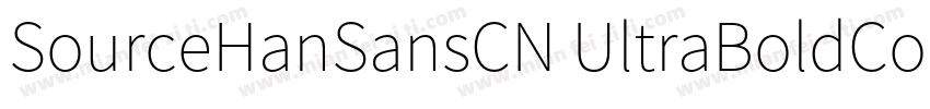 SourceHanSansCN UltraBoldCondensed字体转换